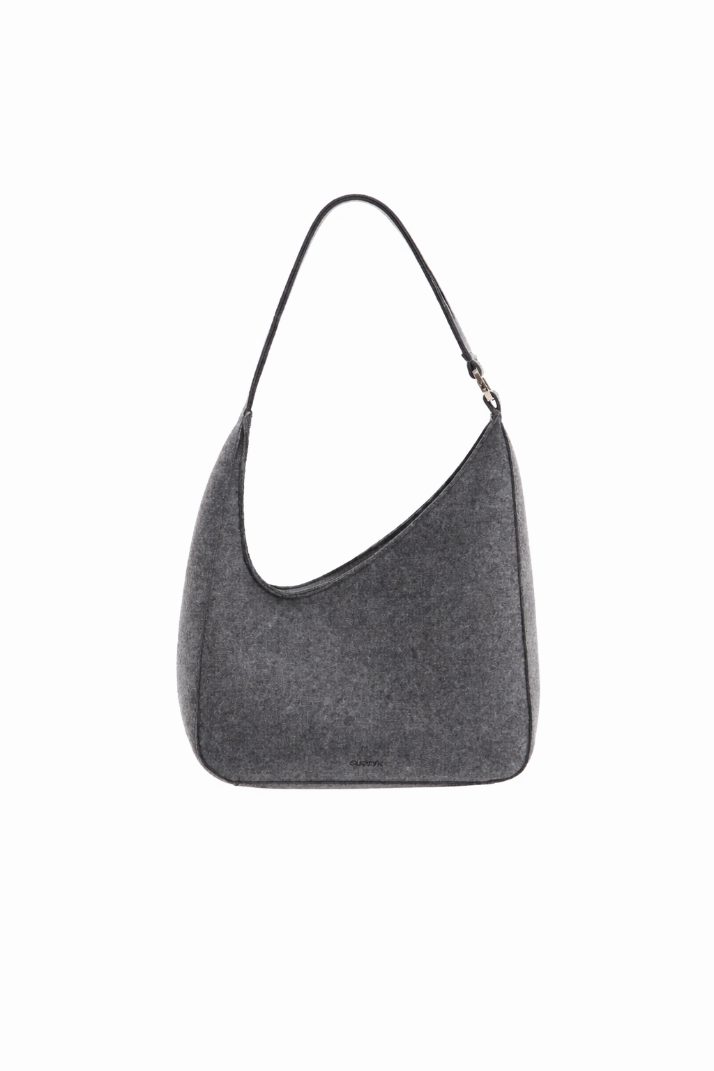 Gray shoulder bag on a white background